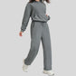 Double-sided fleece loose-fitting sweatshirt and pants set