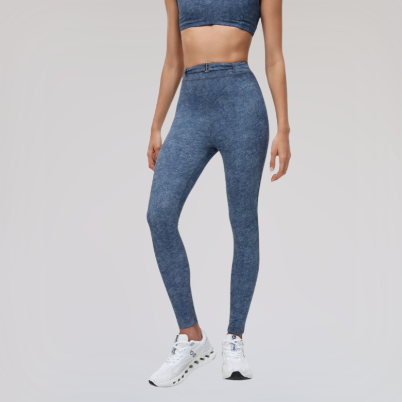 Wholesale denim-style high-waisted leggings