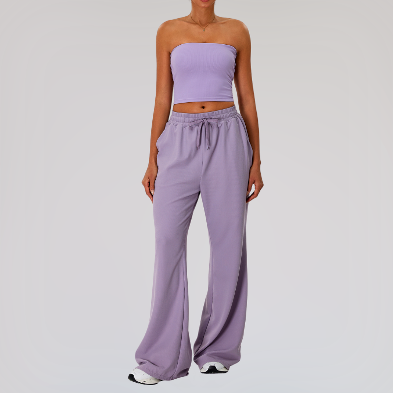 Crop Top & Wide-Leg Sport Set