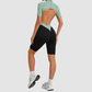 Wholesale Color blocked short sleeve backless | Wonderxfans bulk activewear