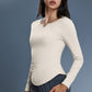 Slim fit and warm long-sleeved sports top