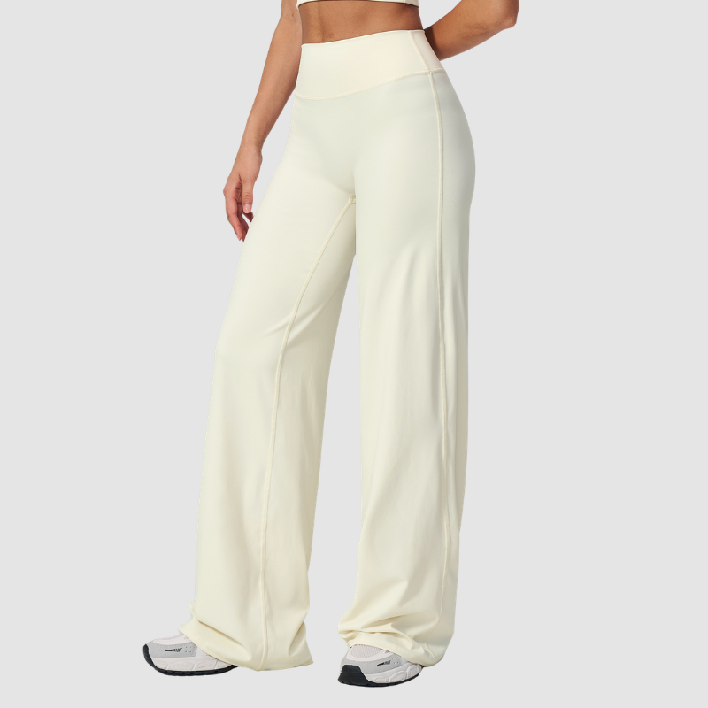 High-waisted wide-leg sweatpants