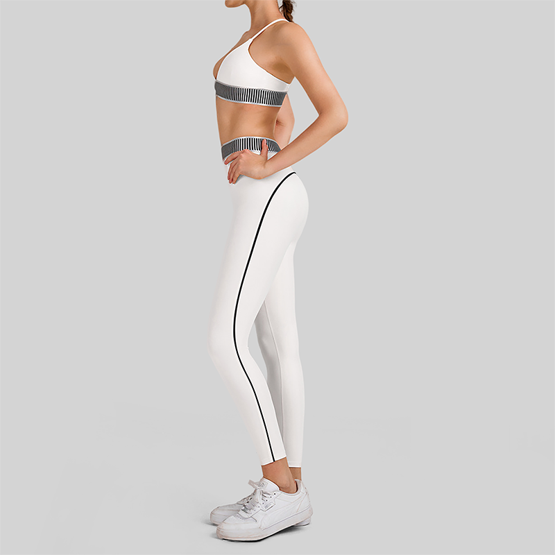 Wholesale Women's Cross-Back Sports Bra & High-Waist Leggings Set – Tummy Control Yoga Set
