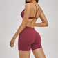 Wholesale Cross Back Tank Top+High Waist short 2-piece Set