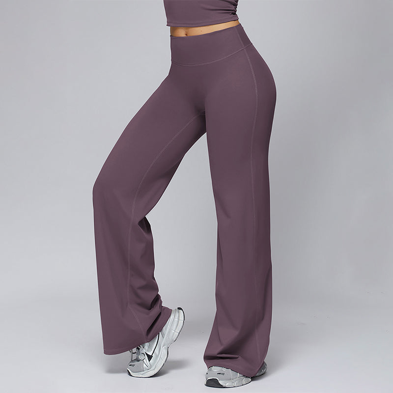 High-waisted wide-leg sweatpants