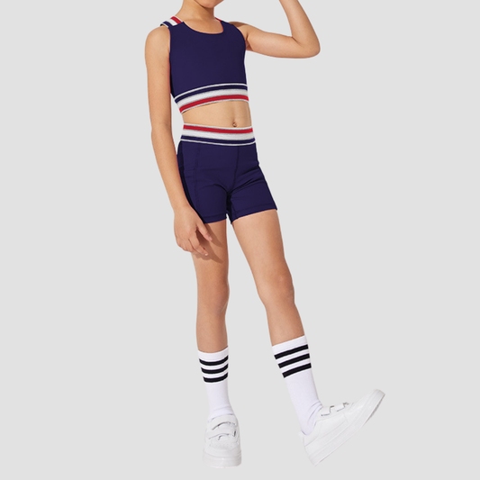 Wholesale Women's & Kids' Matching Yoga Set – Quick-Dry Sports Bra & Shorts Mother-Daughter