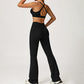 SPORTS BRA +Slim-fit athletic flare pants