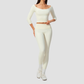 Wholesale Women High Elastic Slimming Mid sleeve T-shirt + High waist and hip lifting legging set