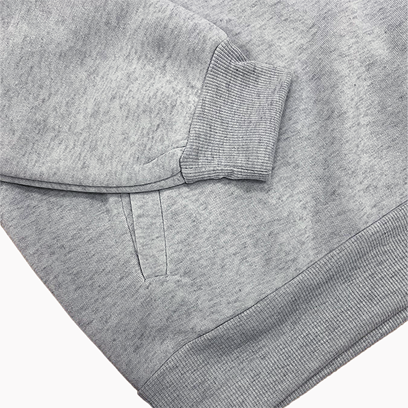 Loose long sleeved Half Zip Stand Collar Fleece Sweatshirt