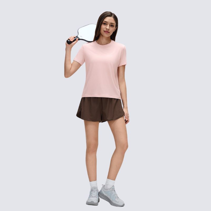 Wholesale yoga short sleeve tee quick | Wonderxfans bulk activewear