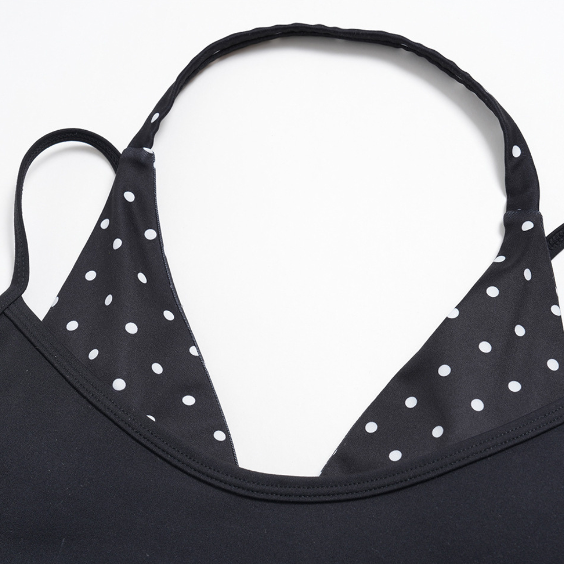 Wholesale Women's Polka Dot & Stripe Yoga Set Halter Neck Sports Bra & Capri Pants w/ Chest Pad