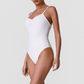 Wholesale Women's Spaghetti Strap Yoga Bodysuit – High-Stretch Sculpting Pilates Fitness
