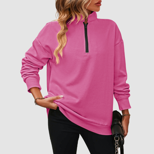 Wholesale Women's Half-Zip Long-Sleeved Sportswear | Wonderxfans bulk activewear