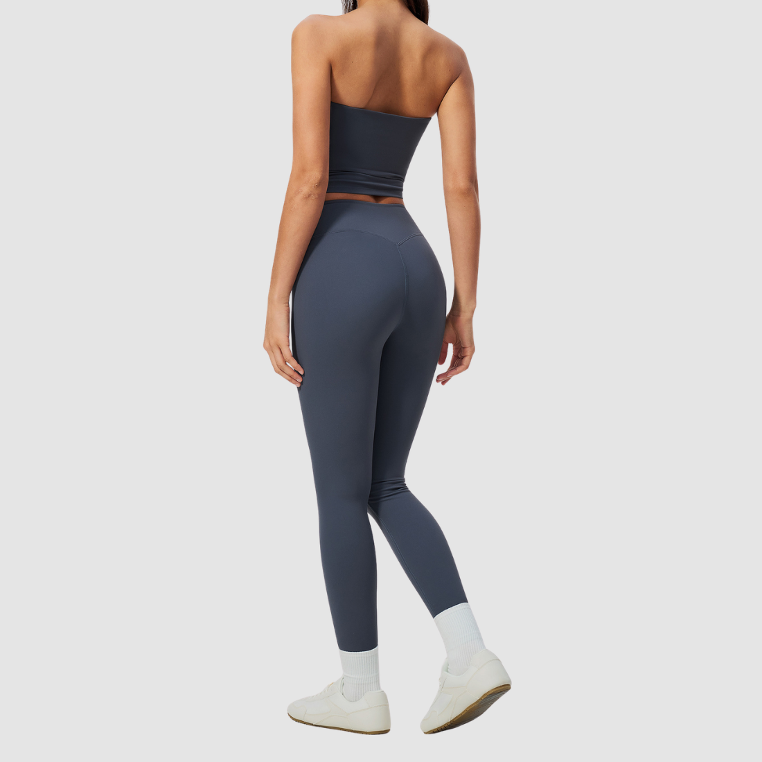 Wholesale Women’s Tube Top & High-Waist Leggings Yoga Set – Padded