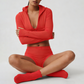 Wholesale strap bra+shorts+jacket 3-piece set