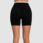 Wholesale Color-Block High-Waisted Cross-Waistband Shorts | Wonderxfans bulk activewear