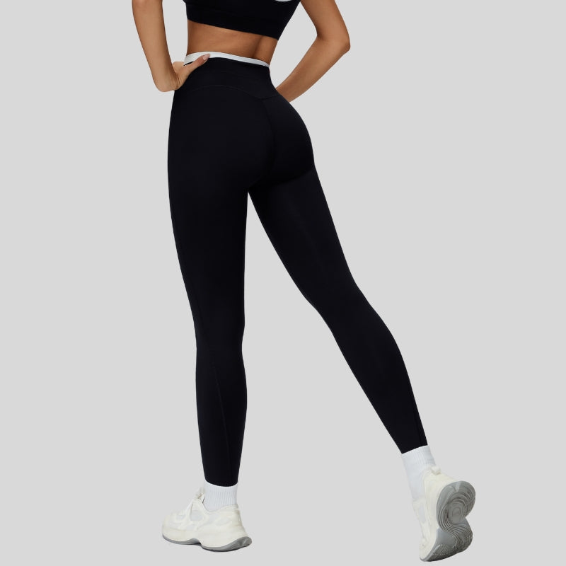 Contrast-colored sport leggings