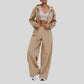 Wholesale sun protection hooded jacket + loose wide-leg pants