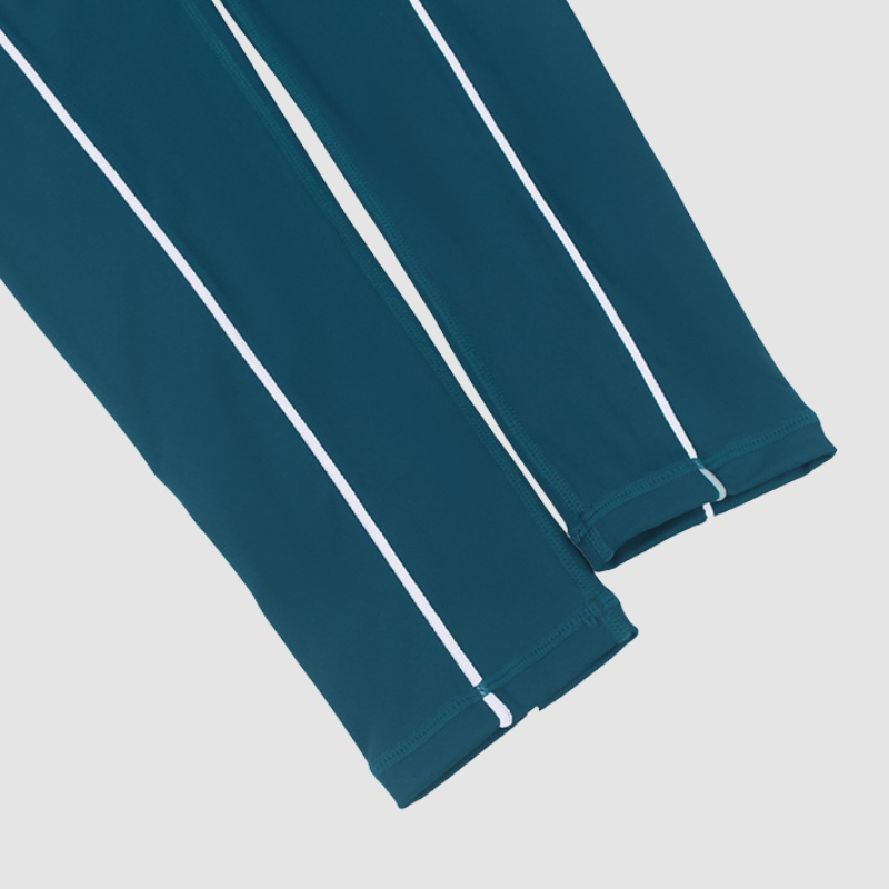 Wholesale color-block leggings with contrasting waistband