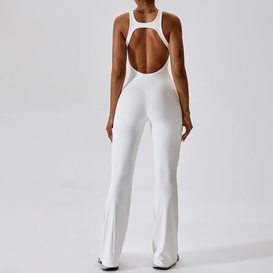 Wholesale Solid flared trousers cutout back | Wonderxfans bulk activewear