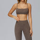 Spaghetti Strap Sports Bra + Sports Pants 2-Piece Set