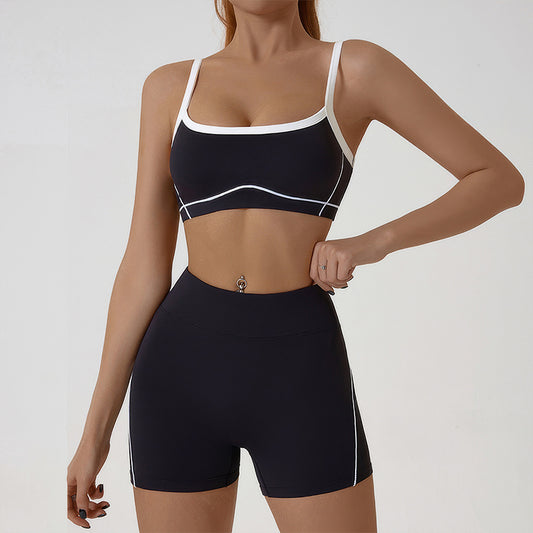 Wholesale color-blocked sports bra + high-elasticity | Wonderxfans bulk activewear