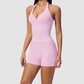 Wholesale Women's Halter V-Neck Yoga Set – Slim Fit Hip-Lifting Tummy-Tucking Quick-Dry Sports Set