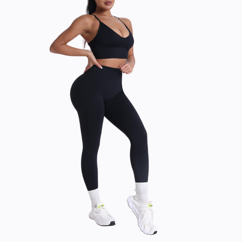 Women's strap bra and long pants two-piece set