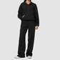 Wholesale Women's Warm Fleece-Lined Hooded Sweatshirt & Sweatpants Set