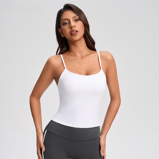Wholesale contrasting color open-back tank tops | Wonderxfans bulk activewear