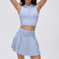 Wholesale athletic tank top + anti-exposure skirt