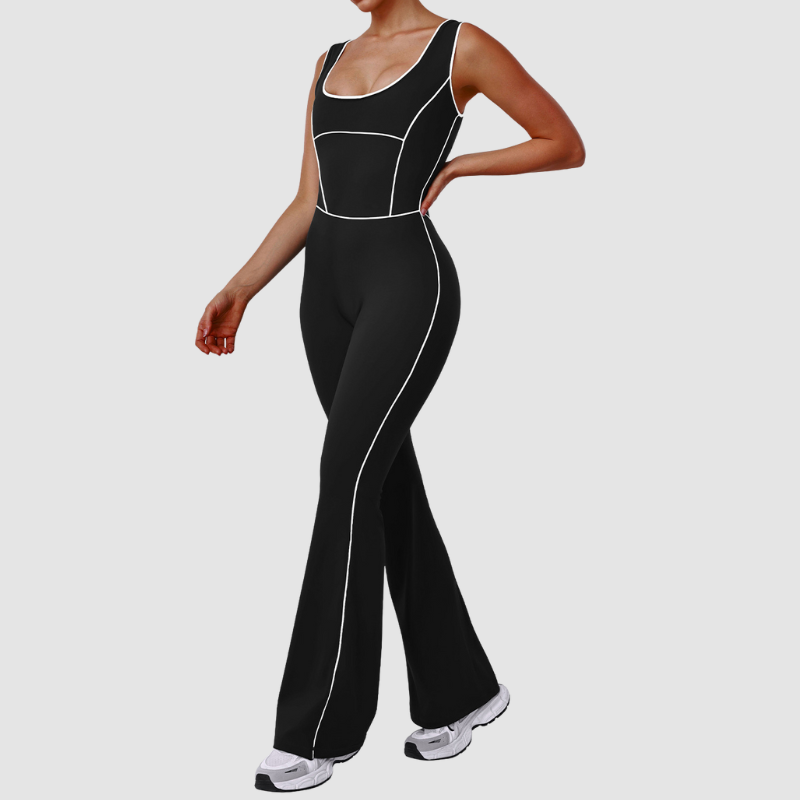 Women's Contrast Color Shaping Yoga Jumpsuit