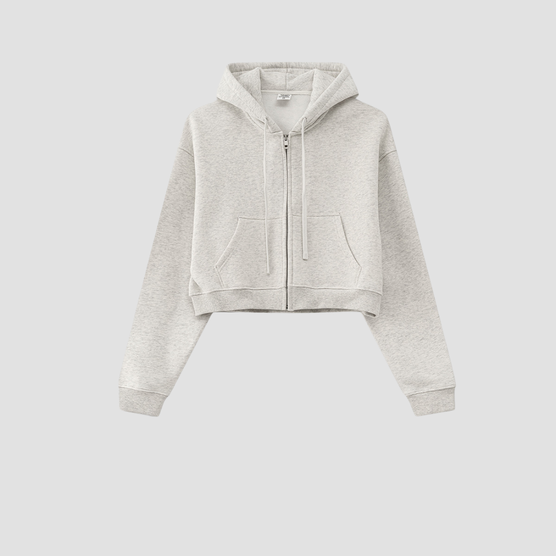 Wholesale Women’s Fleece-Lined Zip Hoodie – Cropped Relaxed Winter Jacket