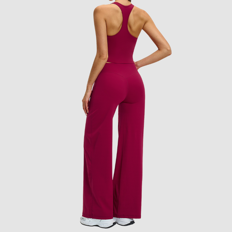 Wholesale Racerback Tank Top + Loose Wide-Leg Pants