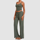 Wholesale Women’s Backless Cami & Straight-Leg Pants Yoga Set