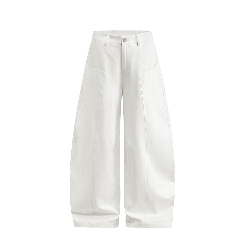Mid-waisted curved knife pants