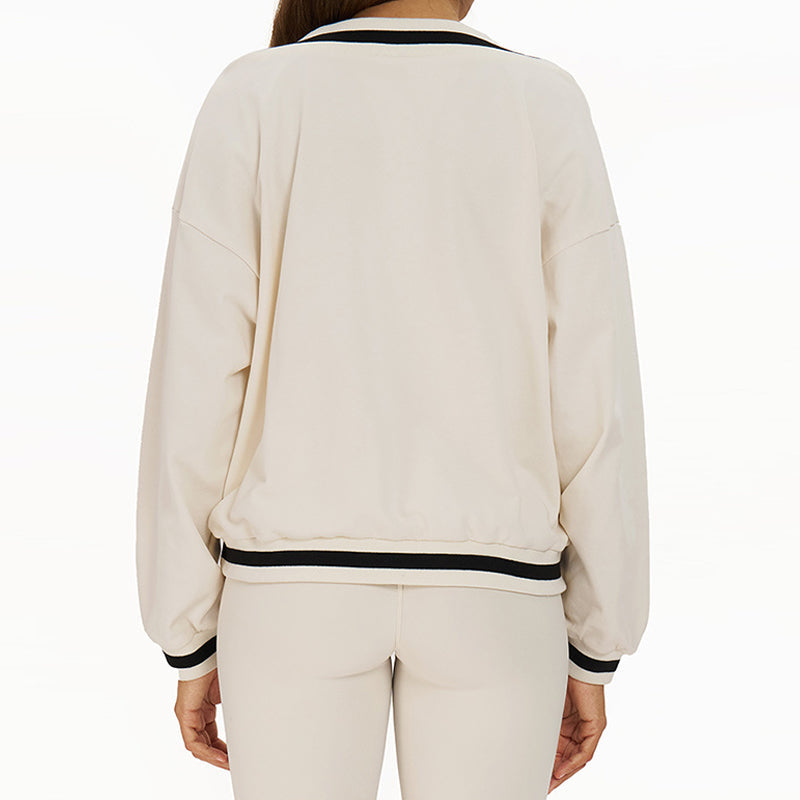 Loose V-Neck Sweatshirt