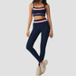 Wholesale Women's Padded Cami Bra +Hip-lift Cropped Pants Yoga Set