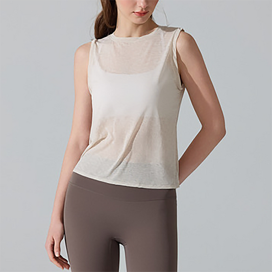 Wholesale Lightweight and Breathable Pilates Yoga Cover-up Sleeveless Sports Tank Top