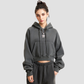 Wholesale Women’s Vintage Washed Raglan Hoodie – Fleece Cropped Pullover