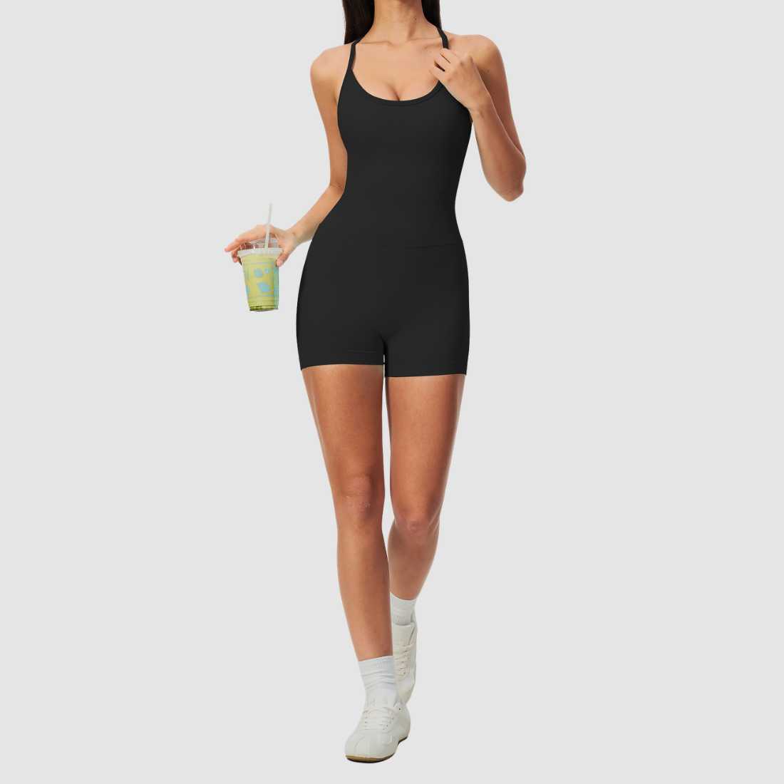 Wholesale Women's Seamless Tank & Biker Shorts Yoga Set
