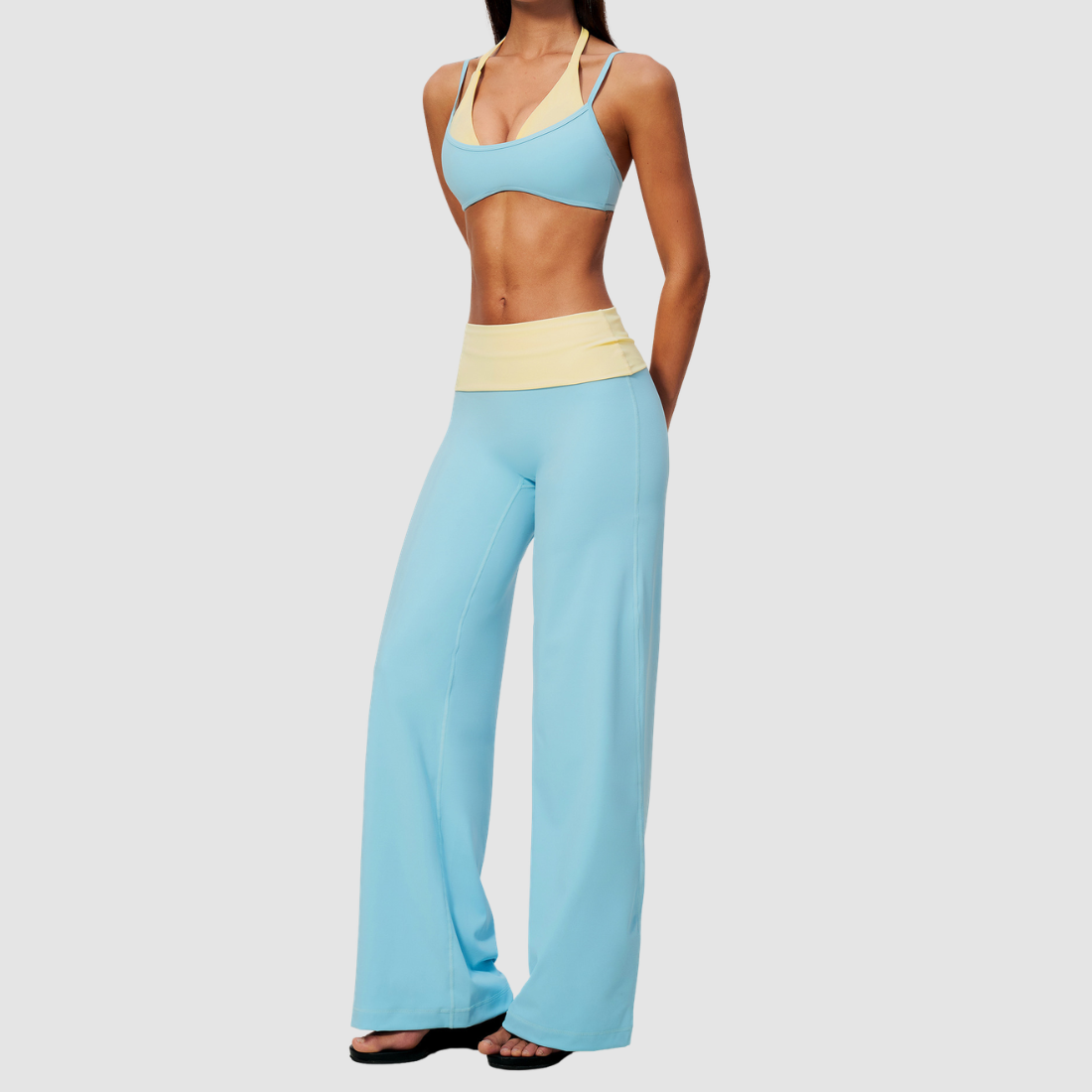 Wholesale Women’s Sports Bra & Wide-Leg Yoga Pants Set