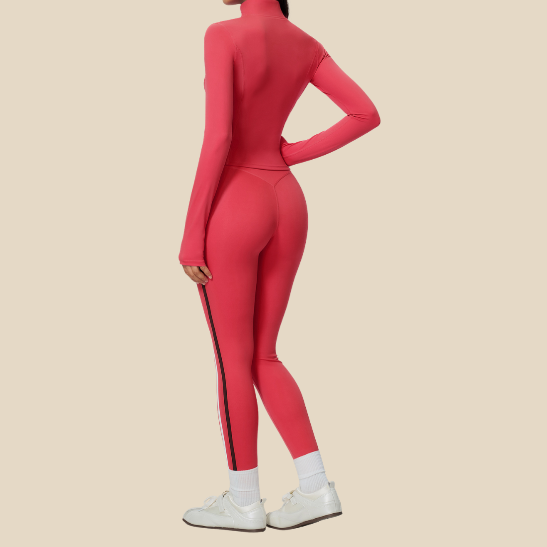 Wholesale Women's Sports Vest, Long Pants & Stand-Collar Jacket Yoga Set