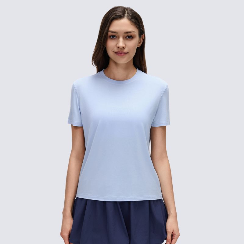 Wholesale yoga short sleeve tee quick | Wonderxfans bulk activewear
