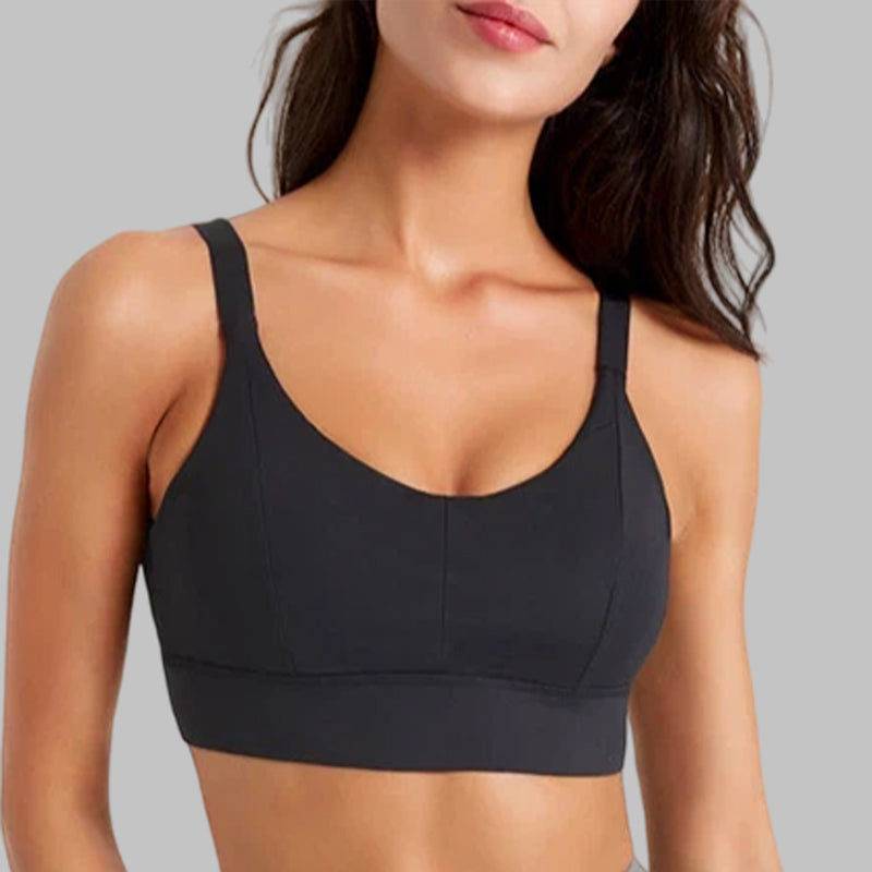 Strong support and push-up sports bra