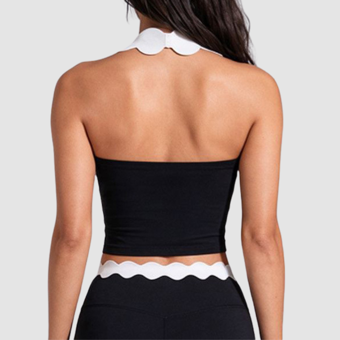 Women's Activewear Padded Halter Top & High-Waist Leggings Yoga Set