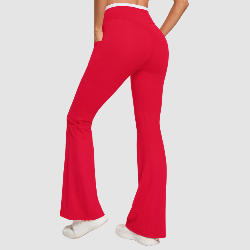 Wholesale cross waistline Flare Yoga Pants | Wonderxfans bulk activewear