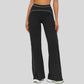 High-waisted contrasting loose wide-leg pants