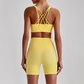 Wholesale Women's Quick-Dry Naked Feel Vest+Fitted Biker Shorts Yoga Set