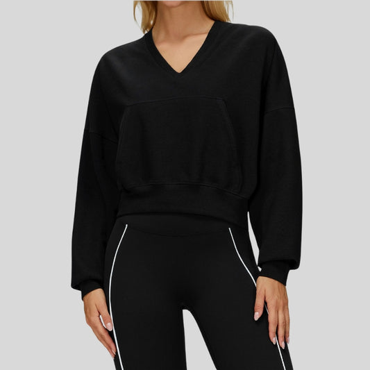 Wholesale Warm V-neck hooded sweatshirt | Wonderxfans bulk activewear